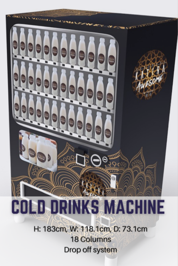 Cold Drinks Machine 18 columns Drop off systems
